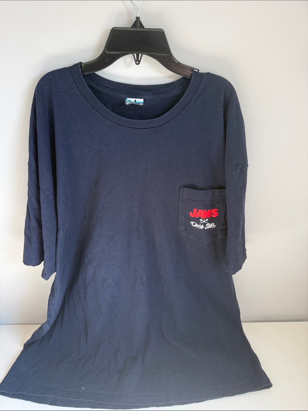 JAWS DARK SEAS Navy Pocket T-Shirt for Men